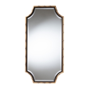Baxton Studio Lieven Accent Wall Mirror with Bamboo Inspired Frame